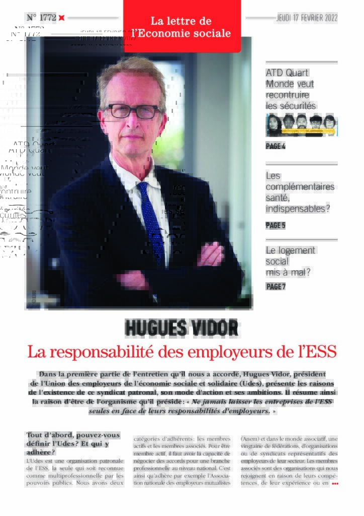 Hugues Vidor : la responsabilité des employeurs de l’ESS