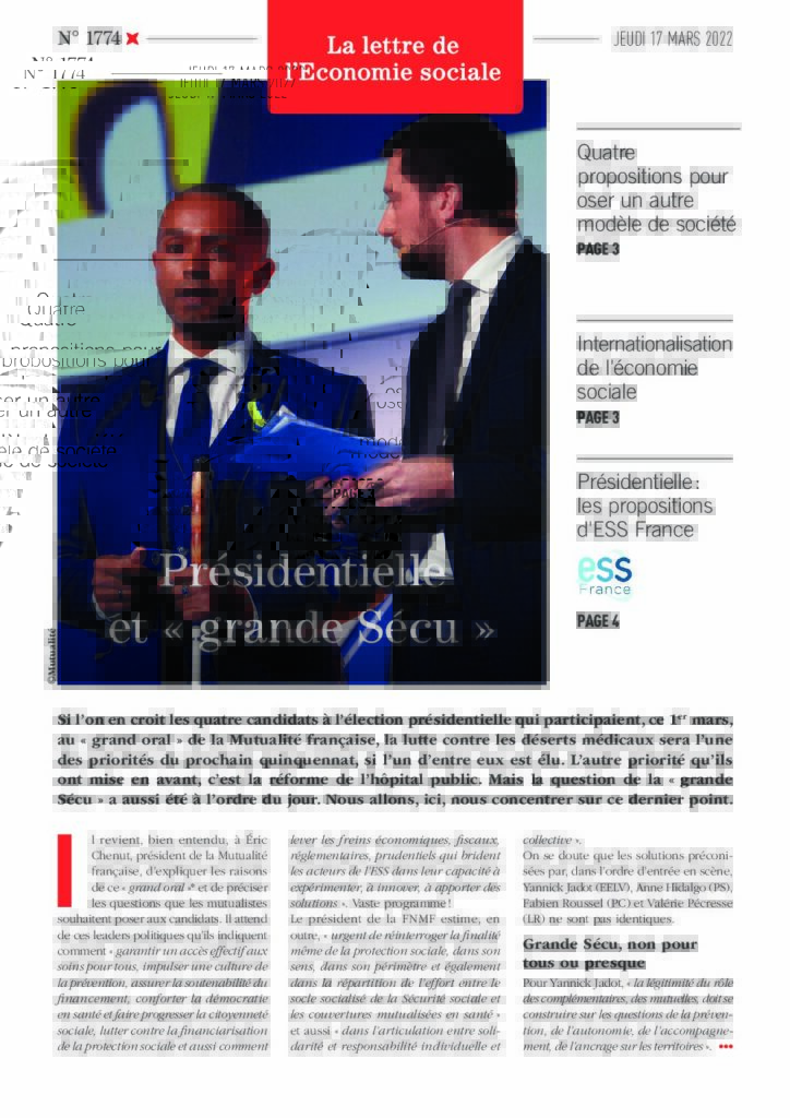 Présidentielle et « grande Sécu »