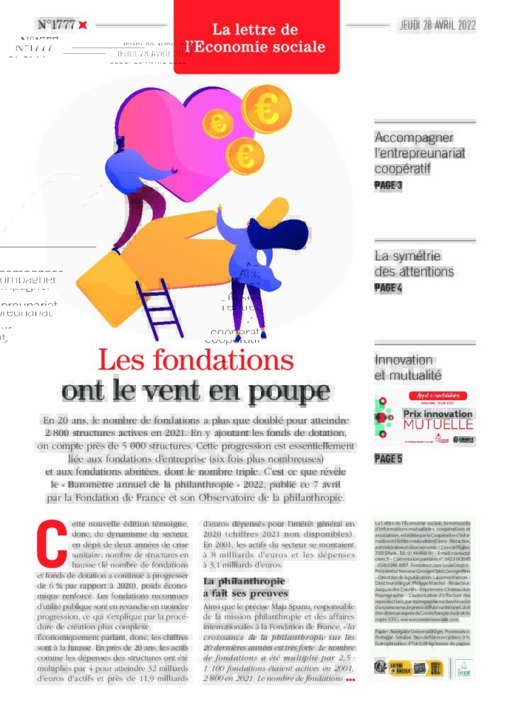 Les fondations ont le vent en poupe