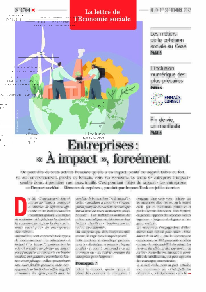 Entreprises : « À impact », forcément