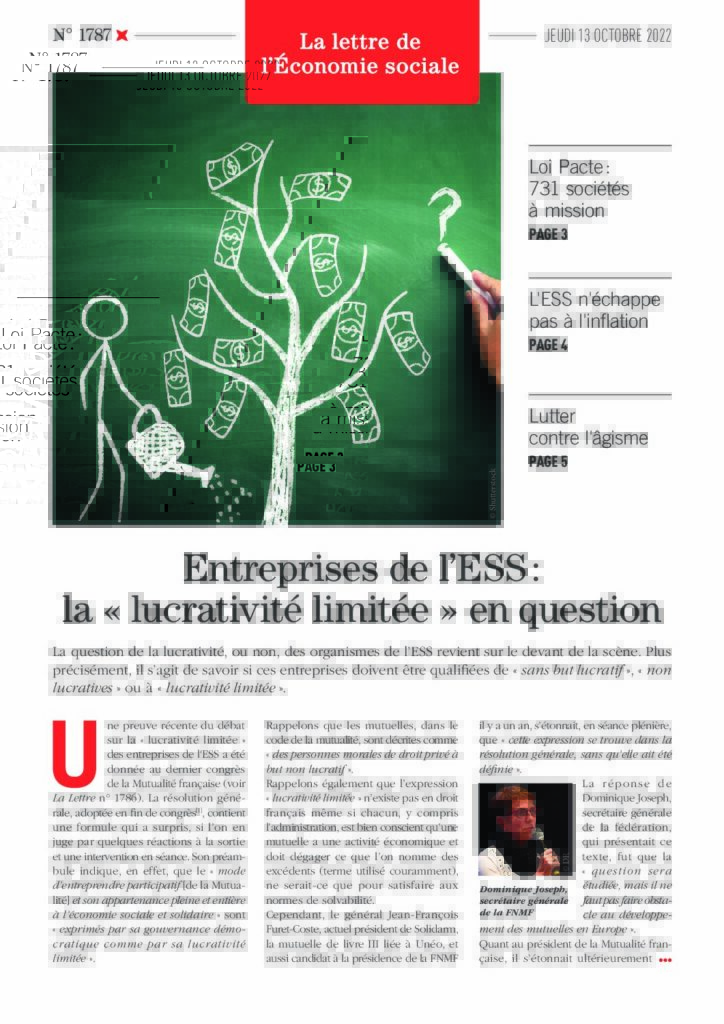Entreprises de l’ESS : la « lucrativité limitée » en question