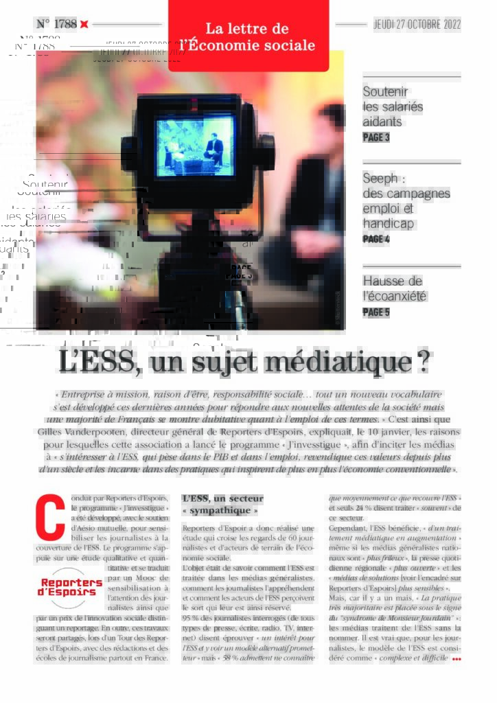L’ESS, un sujet médiatique ?