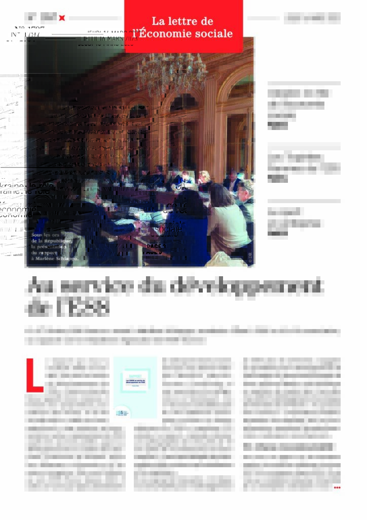 Au service du développement de l'ESS
