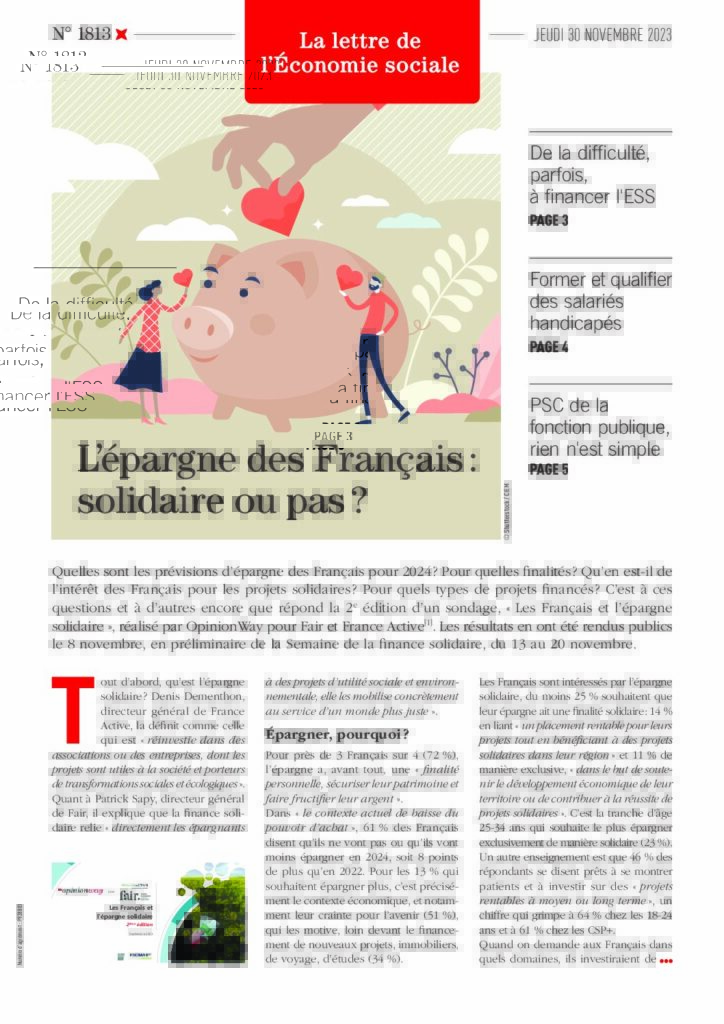 L'épargne des Français : solidaire ou pas ?