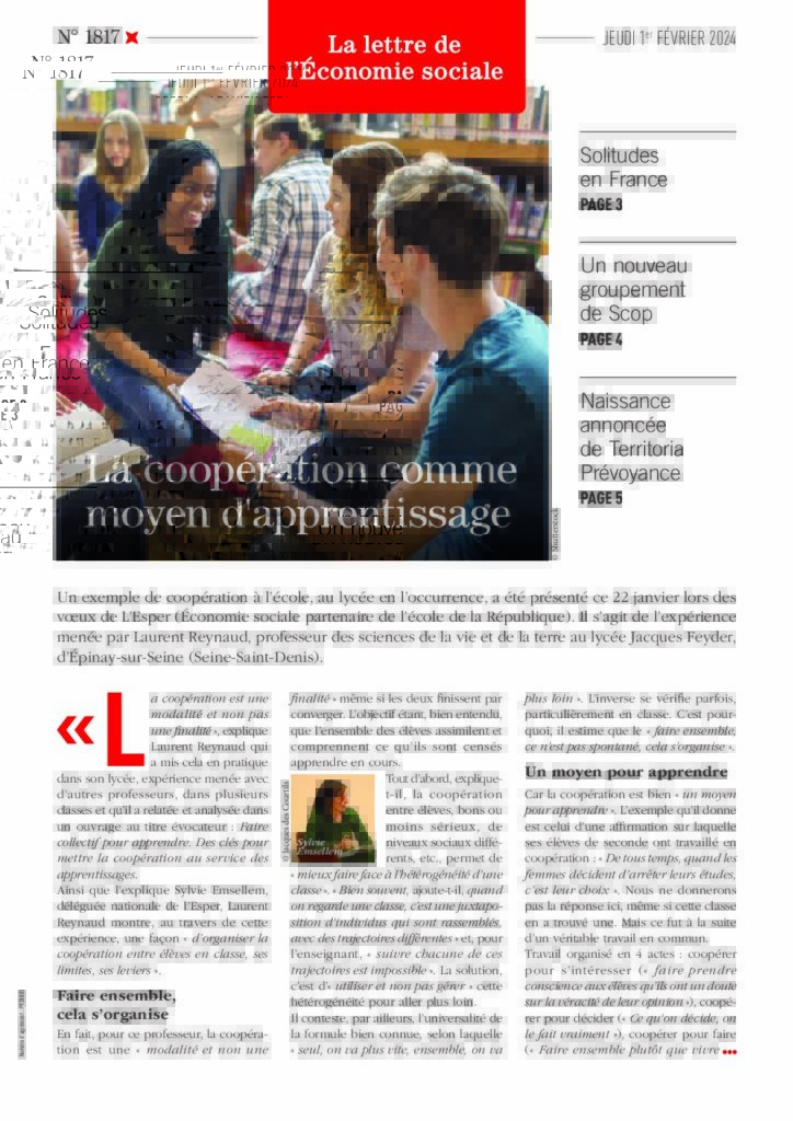 La coopération comme moyen d'apprentissage