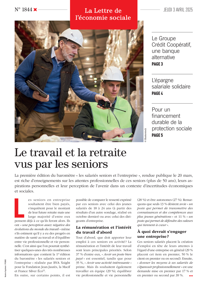 Le travail et la retraite vu par les seniors