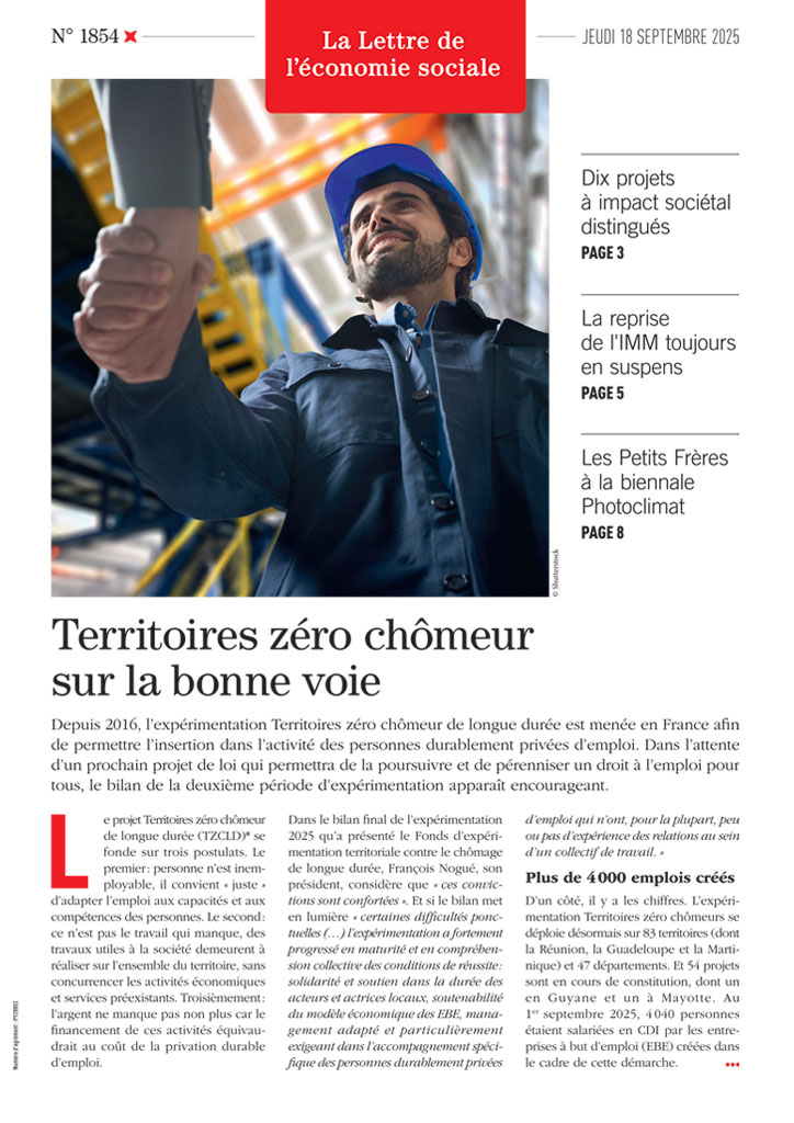 Territoires zéro chômeur sur la bonne voie