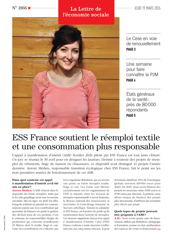 ESS France soutient le réemploi textile et une consommation plus responsable